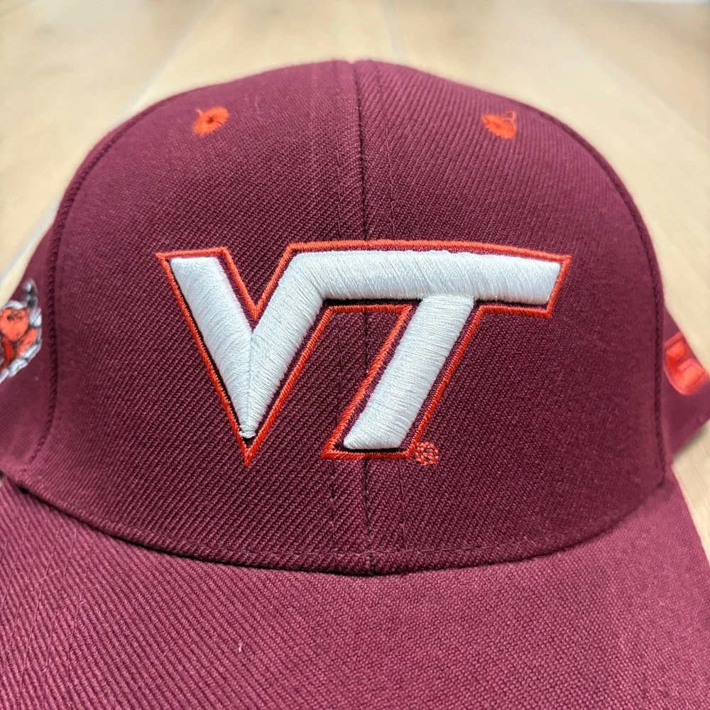 Colosseum Virginia Tech Hokies Youth Hat Maroon Orange Adjustable Baseball Cap